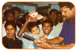 Mr. N Bitra, Friends & Family, With Mr. Kapil Dev & Sri PNV Prasad, Ex. SAAP Chairman, The occasion of Kinetic Boss Vehicle Opening at Bitra's House At Banjara Hills, Road No. 10, On 21st Oct'2002.