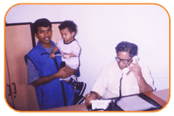 Mr. N.Bitra & Bill Bitra with Sri. Ummareddy Venkateswarlu Ex. M.P, Tenali.