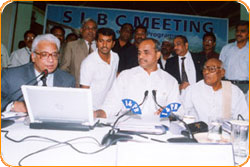 Mr. BITRA, M.D, BITRA NET PVT LTD., with Hon'ble. Chief Minister Dr. Y.S. Raja Sekhara Reddy SLBC Website Opening At Jubilee Hall - www.slbc.in Mr. BITRA, M.D, BITRA NET PVT LTD., with Hon'ble. Chief Minister Dr. Y.S. Raja Sekhara Reddy SLBC Website Opening At Jubilee Hall - www.slbc.in